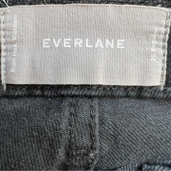 EVERLANE summer regular ankle high rise skinny black jeans. size 25 - Picture 3 of 7